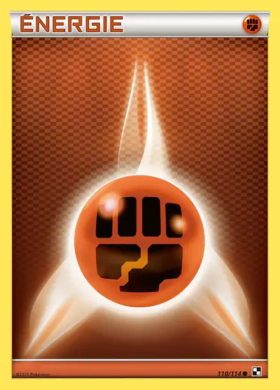 Carte Pokémon Énergie {F} de base 110/114 — Noir & Blanc