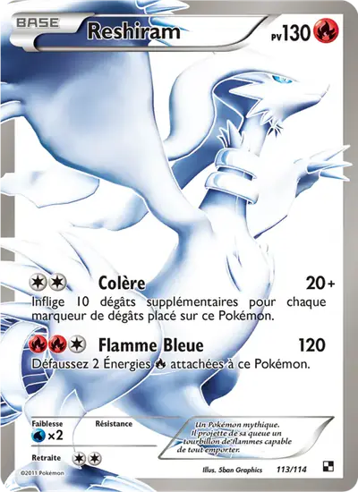 Image de la carte Pokemon Reshiram 113/114