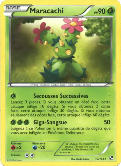 Image de la carte Pokemon Maracachi 12/114