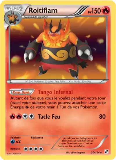 Image de la carte Pokemon Roitiflam 20/114
