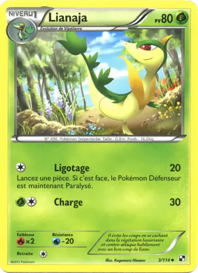 Image de la carte Pokemon Lianaja 3/114