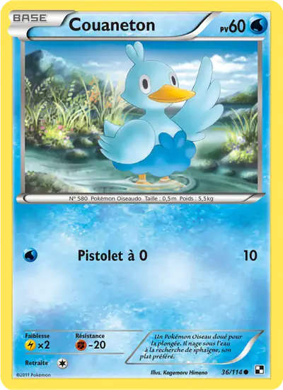 Image de la carte Pokemon Couaneton 36/114