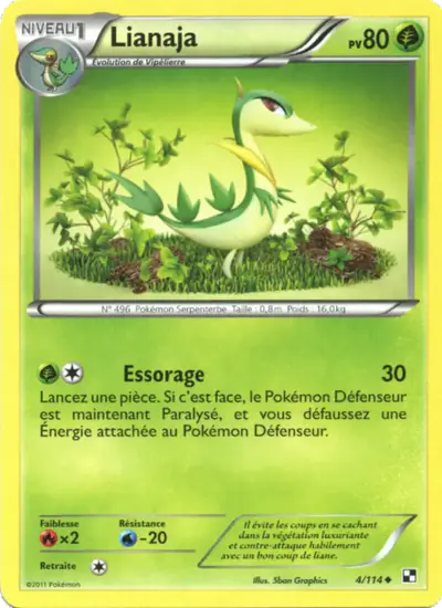 Image de la carte Pokemon Lianaja 4/114