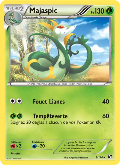 Image de la carte Pokemon Majaspic 5/114