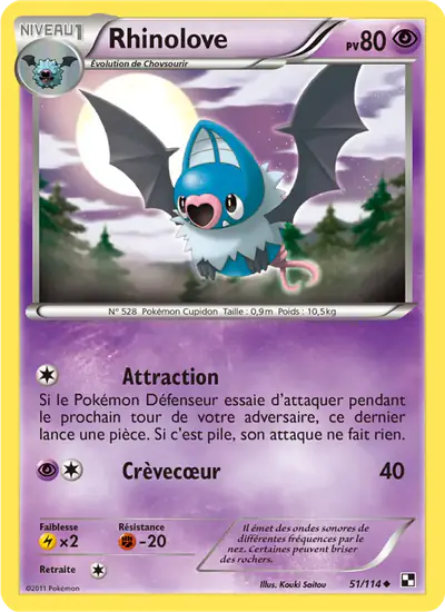 Image de la carte Pokemon Rhinolove 51/114
