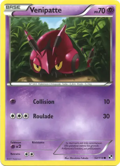 Image de la carte Pokemon Venipatte 52/114