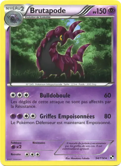 Image de la carte Pokemon Brutapode 54/114