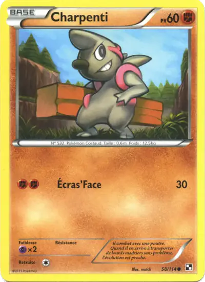 Image de la carte Pokemon Charpenti 58/114