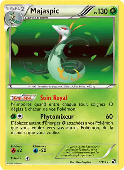 Image de la carte Pokemon Majaspic 6/114