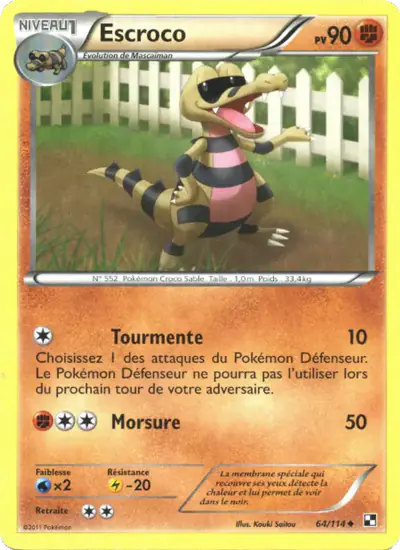 Image de la carte Pokemon Escroco 64/114