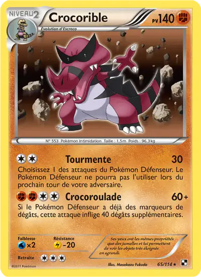 Image de la carte Pokemon Crocorible 65/114