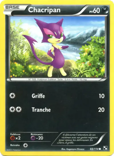 Image de la carte Pokemon Chacripan 66/114