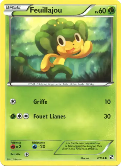 Image de la carte Pokemon Feuillajou 7/114