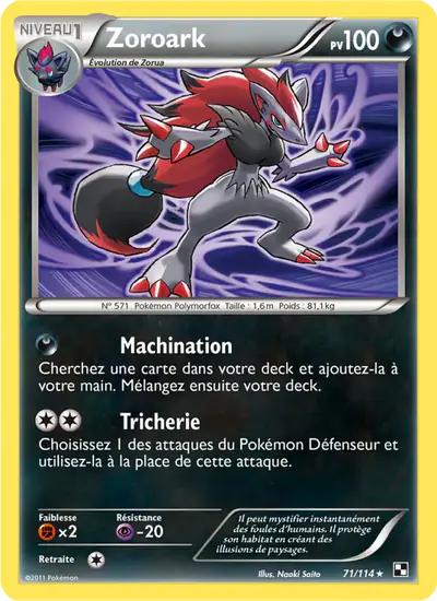 Image de la carte Pokemon Zoroark 71/114
