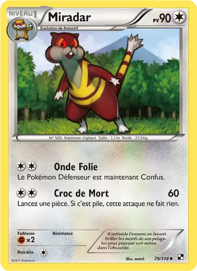 Image de la carte Pokemon Miradar 79/114
