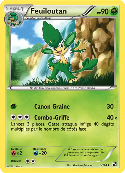 Image de la carte Pokemon Feuiloutan 8/114