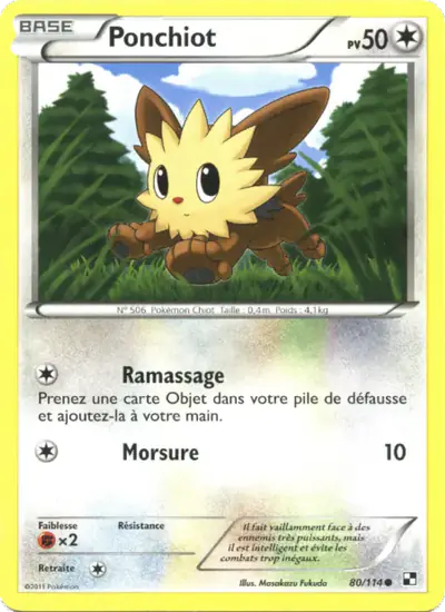 Image de la carte Pokemon Ponchiot 80/114