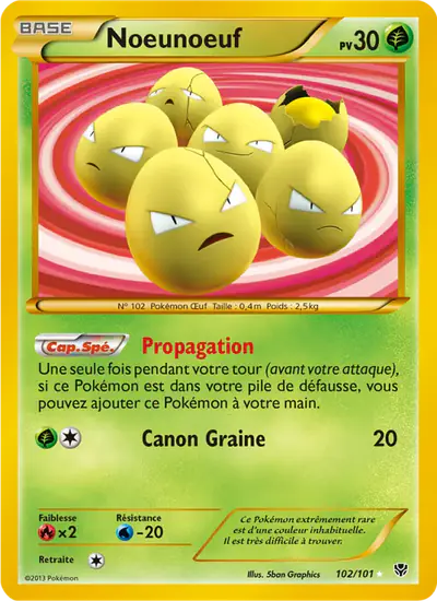 Image de la carte Pokemon Noeunoeuf 102/101
