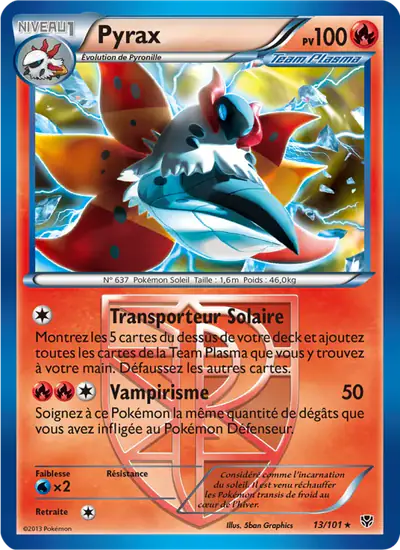 Image de la carte Pokemon Pyrax 13/101