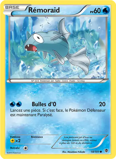 Image de la carte Pokemon Rémoraid 18/101