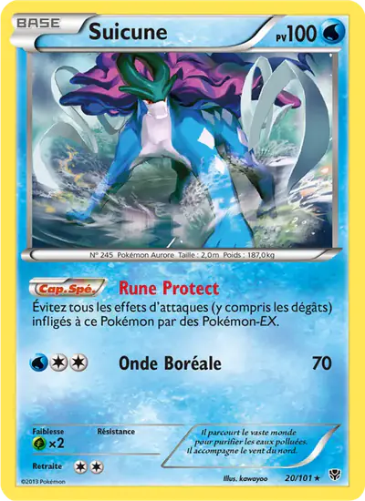 Image de la carte Pokemon Suicune 20/101