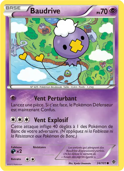Image de la carte Pokemon Baudrive 34/101