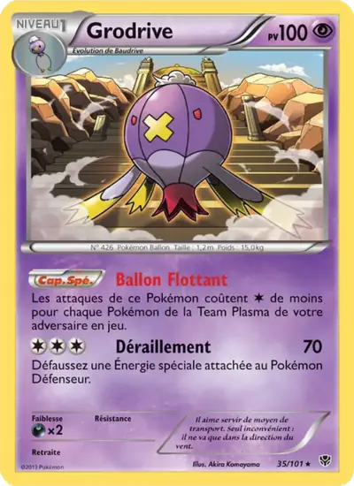 Image de la carte Pokemon Grodrive 35/101
