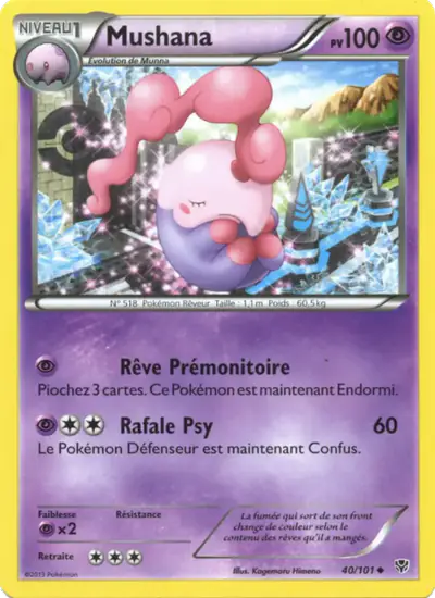 Image de la carte Pokemon Mushana 40/101