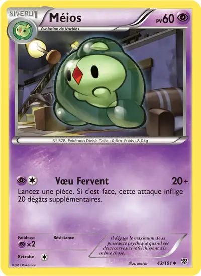 Image de la carte Pokemon Méios 43/101