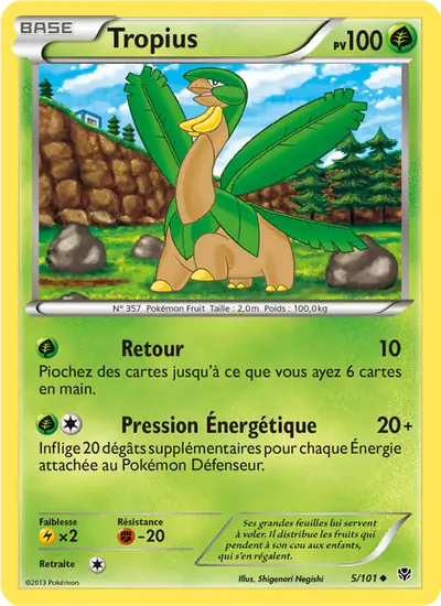 Image de la carte Pokemon Tropius 5/101