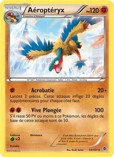 Image de la carte Pokemon Aéroptéryx 54/101