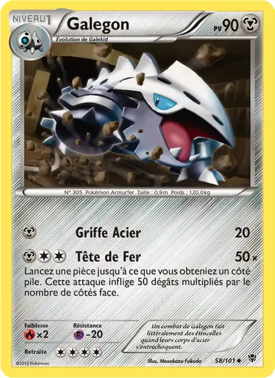 Image de la carte Pokemon Galegon 58/101