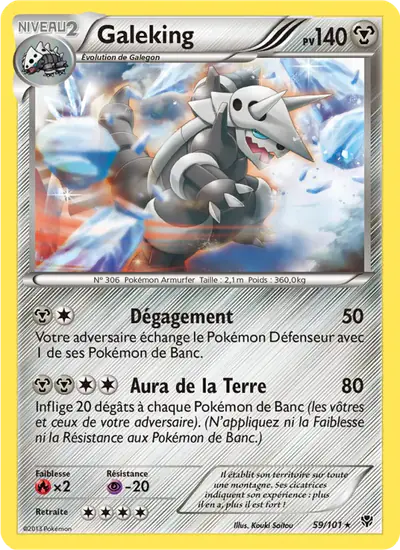 Image de la carte Pokemon Galeking 59/101