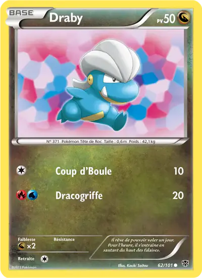 Image de la carte Pokemon Draby 62/101
