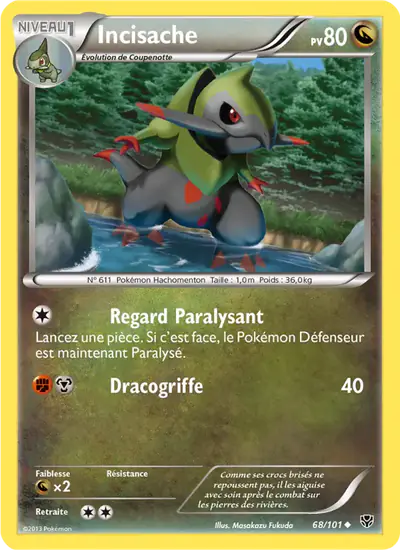 Image de la carte Pokemon Incisache 68/101