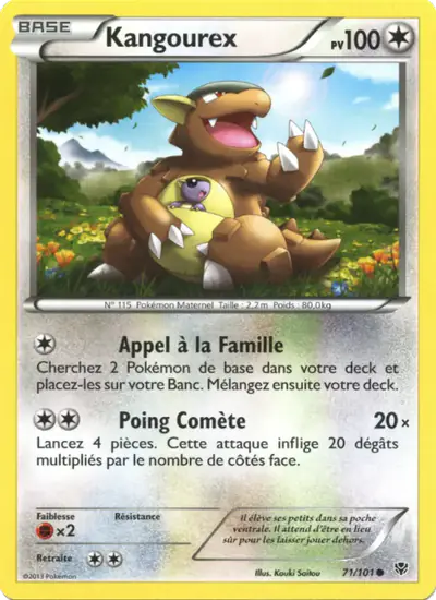 Image de la carte Pokemon Kangourex 71/101