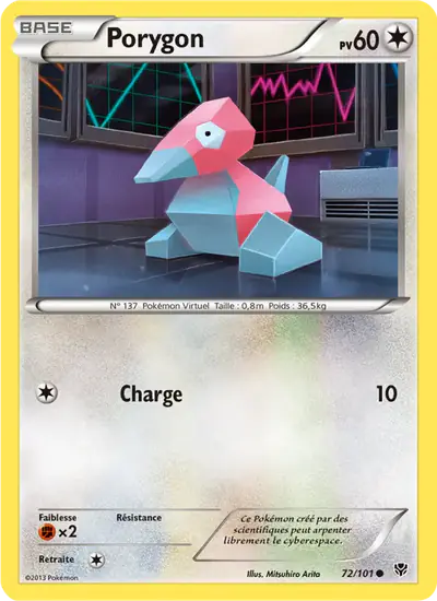 Image de la carte Pokemon Porygon 72/101