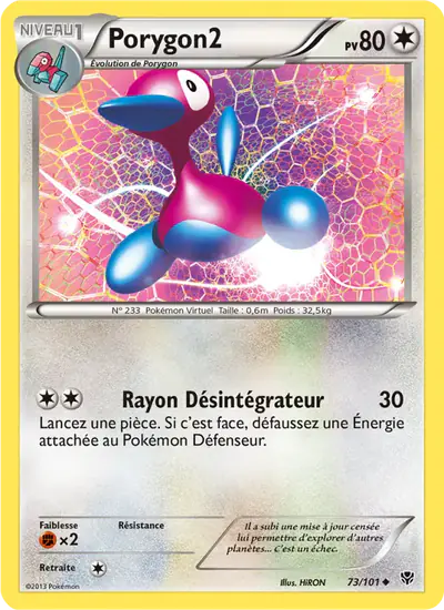 Image de la carte Pokemon Porygon2 73/101