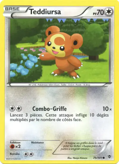 Image de la carte Pokemon Teddiursa 75/101