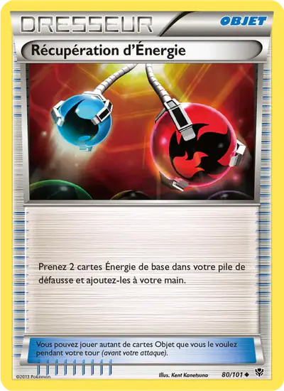 Image de la carte Pokemon Récupération d'Énergie 80/101