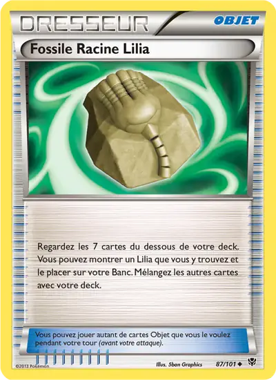 Image de la carte Pokemon Fossile Racine Lilia 87/101
