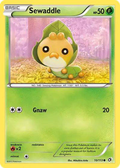 Image de la carte Pokemon Sewaddle 10/113
