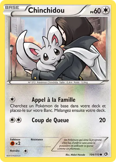 Image de la carte Pokemon Chinchidou 104/113