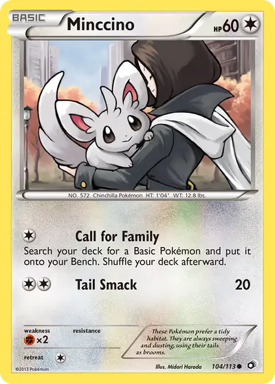 Image de la carte Pokemon Minccino 104/113