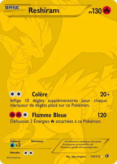 Image de la carte Pokemon Reshiram 114/113