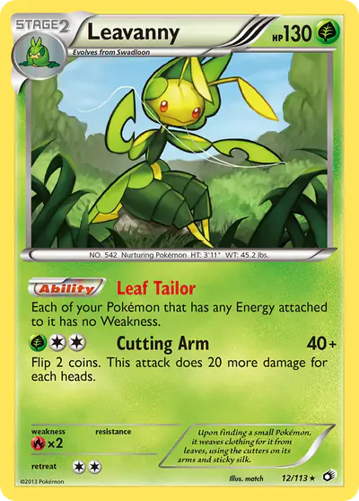 Image de la carte Pokemon Leavanny 12/113