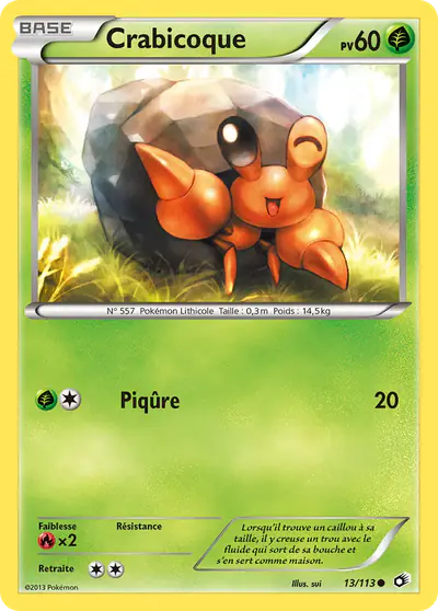 Image de la carte Pokemon Crabicoque 13/113
