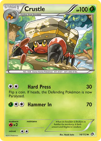 Image de la carte Pokemon Crustle 14/113