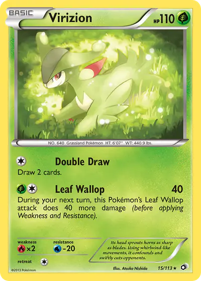 Image de la carte Pokemon Virizion 15/113