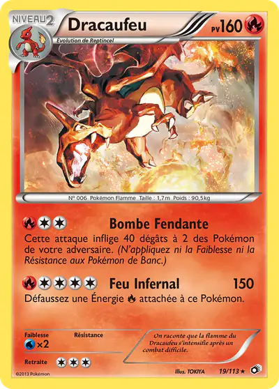 Image de la carte Pokemon Dracaufeu 19/113